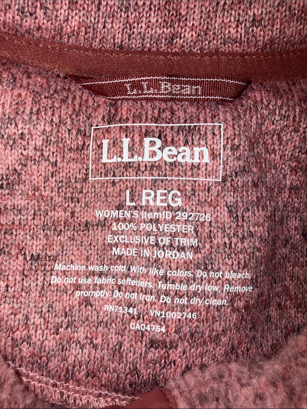 LL Bean Sweater Fleece Pullover in Washed Orchid women’s Large L MINT condition - Picture 4 of 7